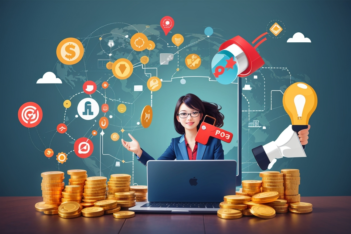 A graph showing the return on investment of marketing efforts