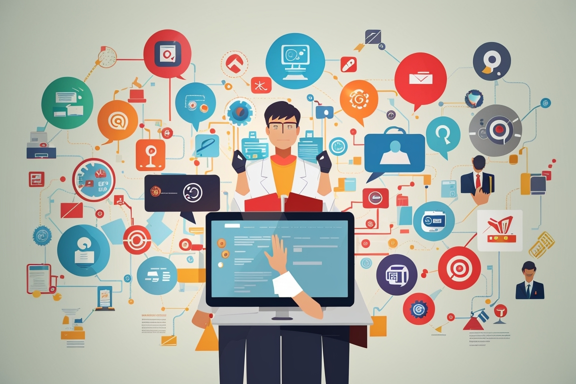 A graph showing the various digital marketing channels and their effectiveness