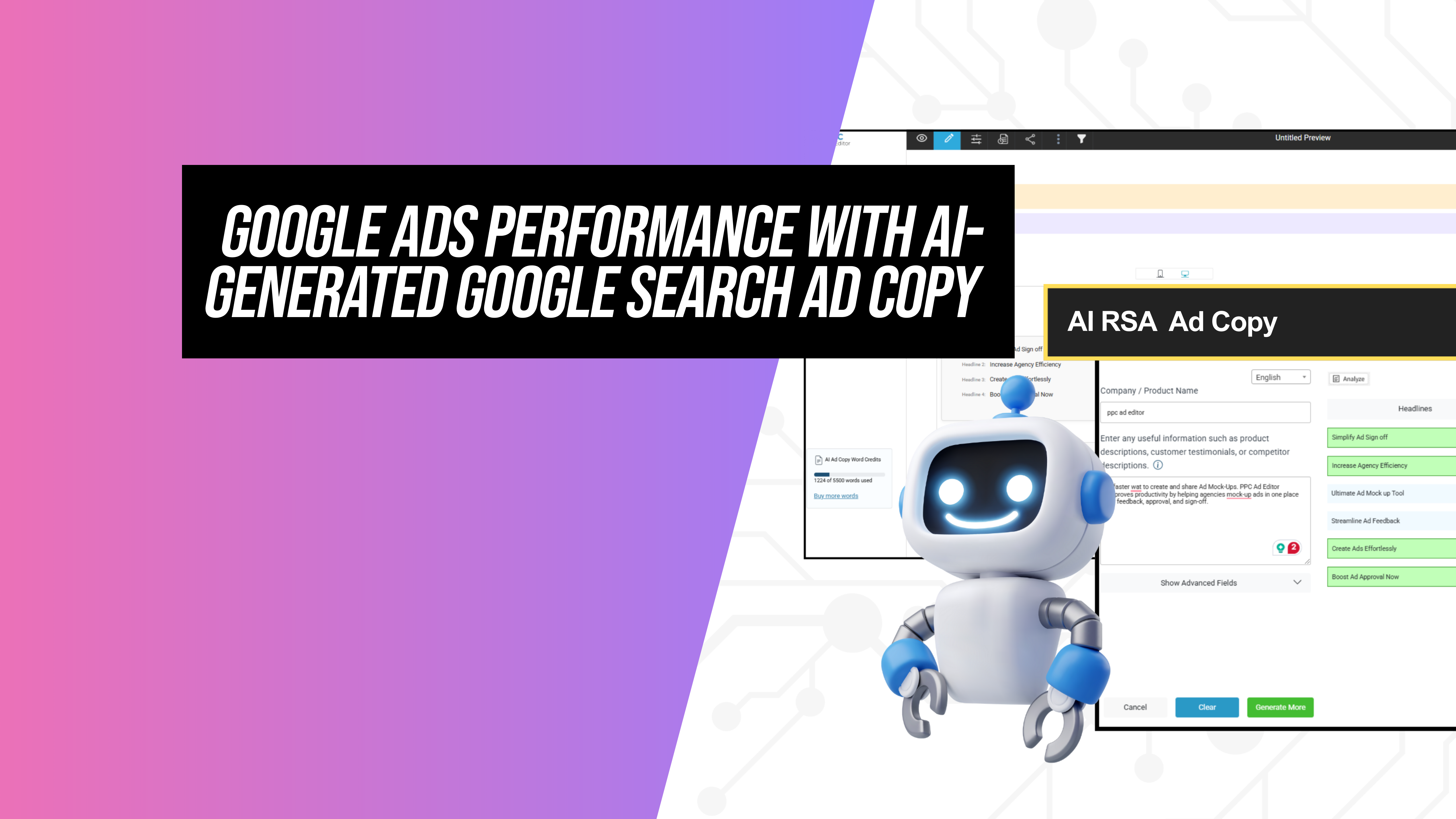 AI-Generated Google Search Ad Copy with PPC AD Editor